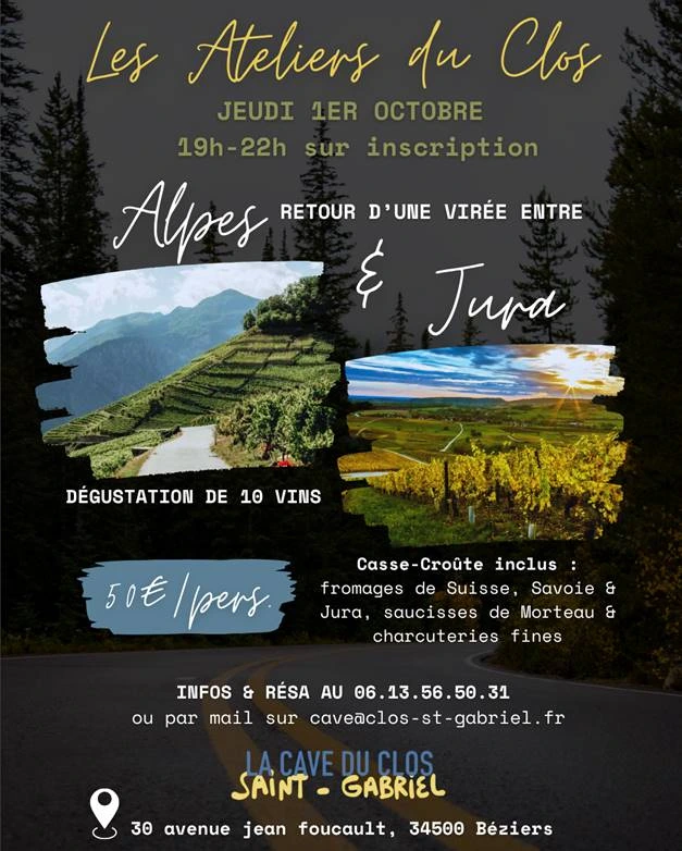Soirée atelier retour Alpes Jura Le Clos St Gabriel 